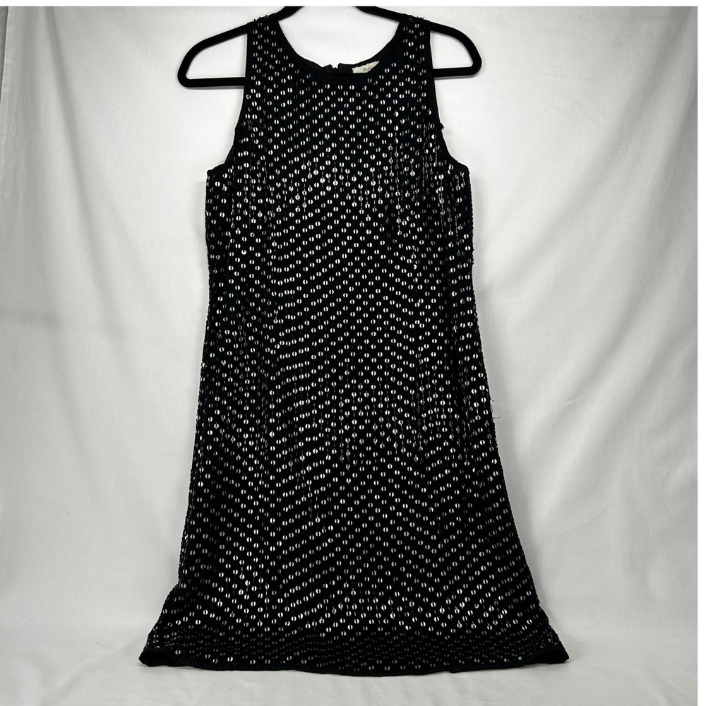 Vintage Y2K Pomodoro Black Beaded Sequin Cocktail Dress S